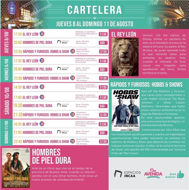 CINE_CARTELERA 8 DE AGOSTO
