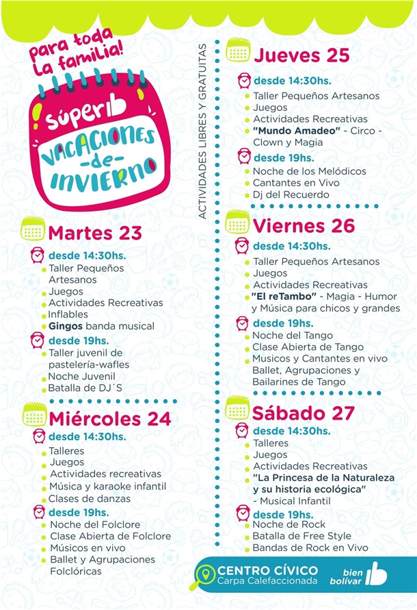 CULTURA_VACACIONES DE INVIERNO PROGRAMACION