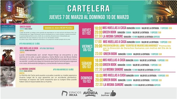 CINE_CARTELERA 07 AL 10 DE MARZO