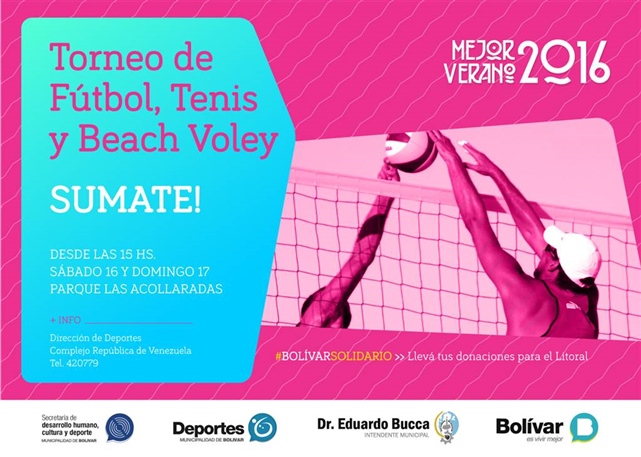 TORNEO DE BEACH VOLEY Y DE FUTBOL TENIS EN EL PARQUE