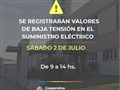 Radio Federal - Actualidad - Habrá Baja Tensión en Bolívar el Sábado 2 de Julio