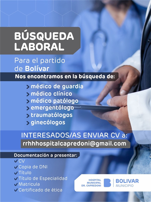 CONVOCATORIA PARA MEDICOS