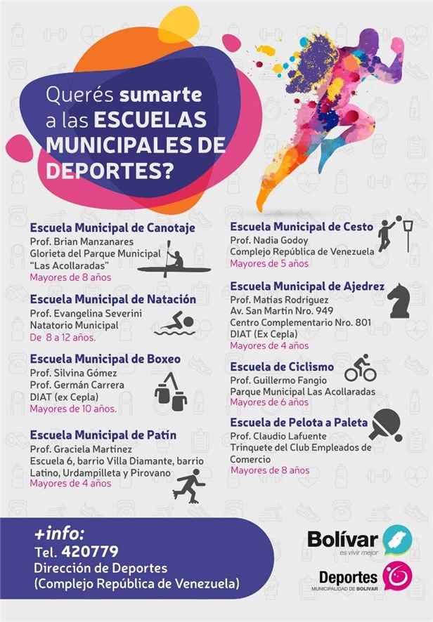 flyer escuelas deportes