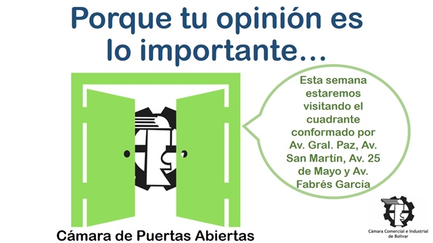 Camara de puertas abiertas zona AV. San Martin