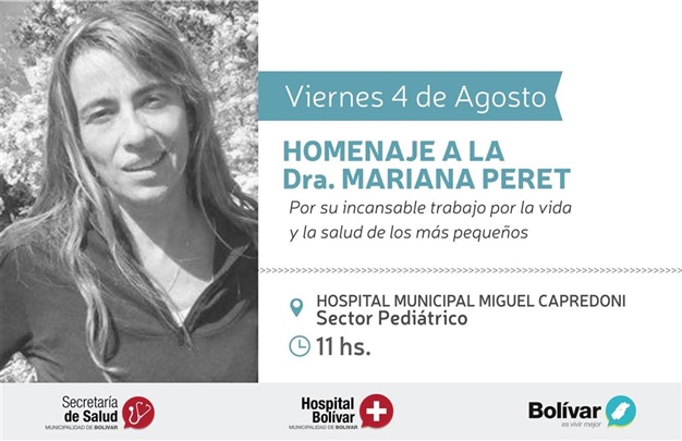 HOMENAJE A LA PEDIATRA MARIANA PERET