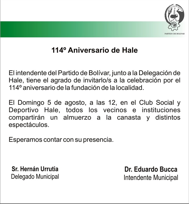 invitacion Hale medidas