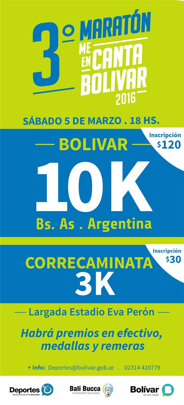 3ERA EDICIÓN DE LA MARATÓN ME ENCANTA BOLÍVAR