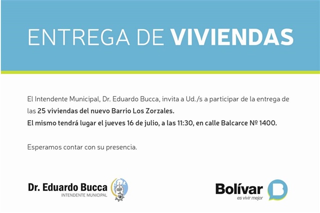 Entrega de viviendas